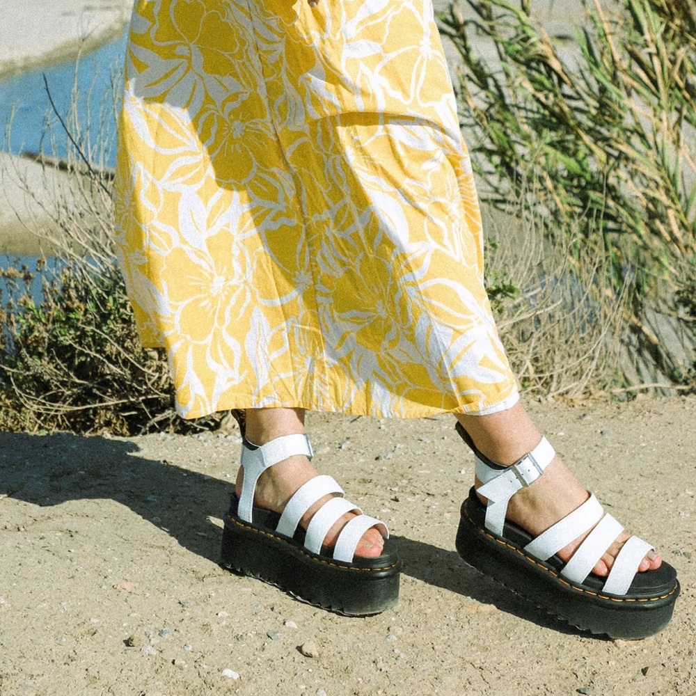 Dr Martens Hydro Quad Platform Sandal White